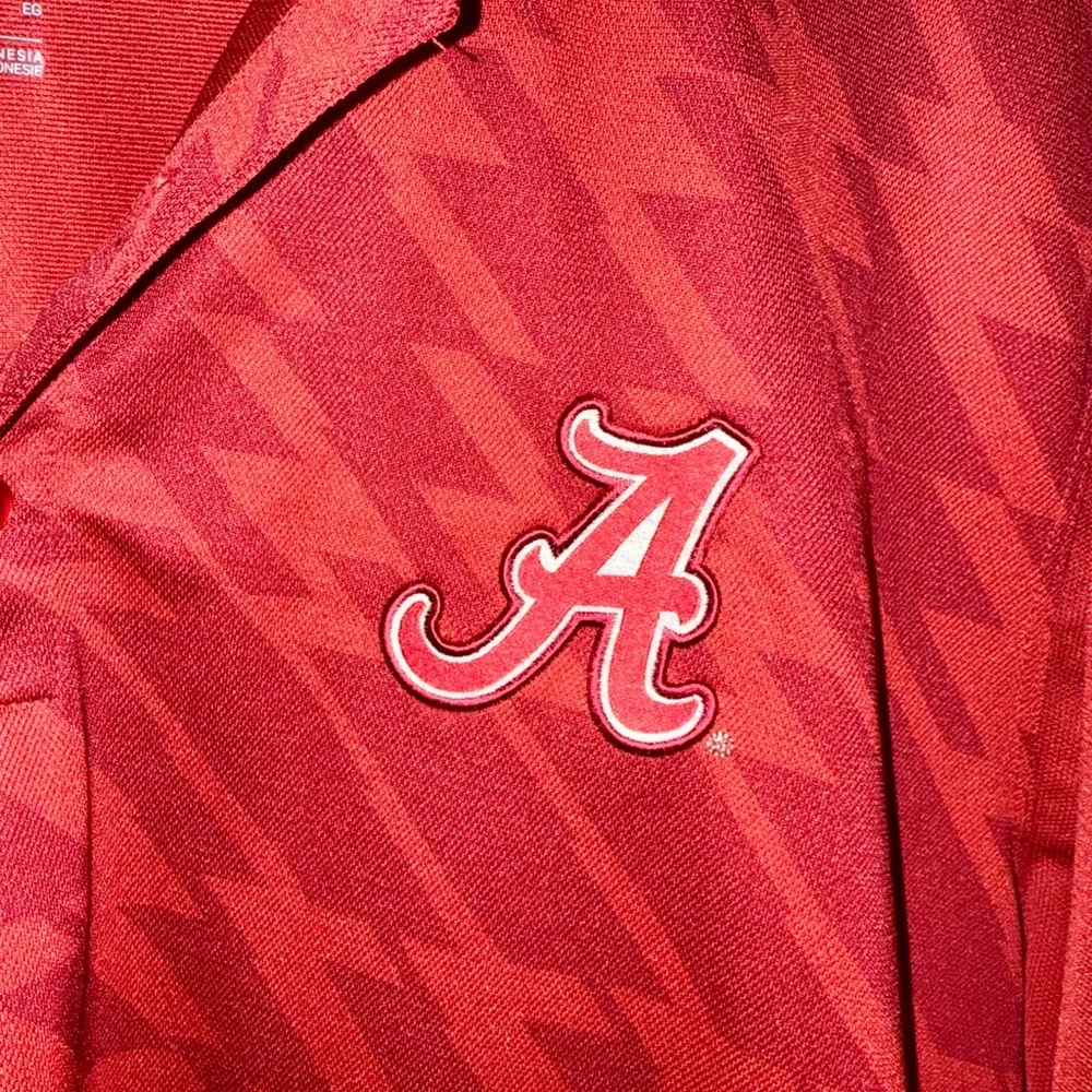 Univ of Alabama crimson houndstooth Nike team Issue Polo - Picture 2 of 5